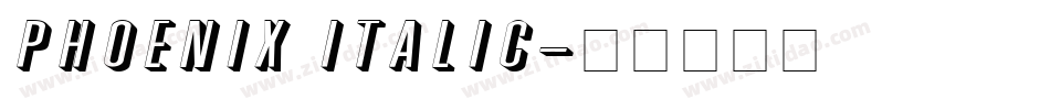 Phoenix Italic字体转换